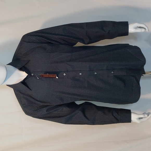 John Phillip Other - John Phillip Size Large Long Sleeve Button-Down Shirt NWT Black/Blue/Silver